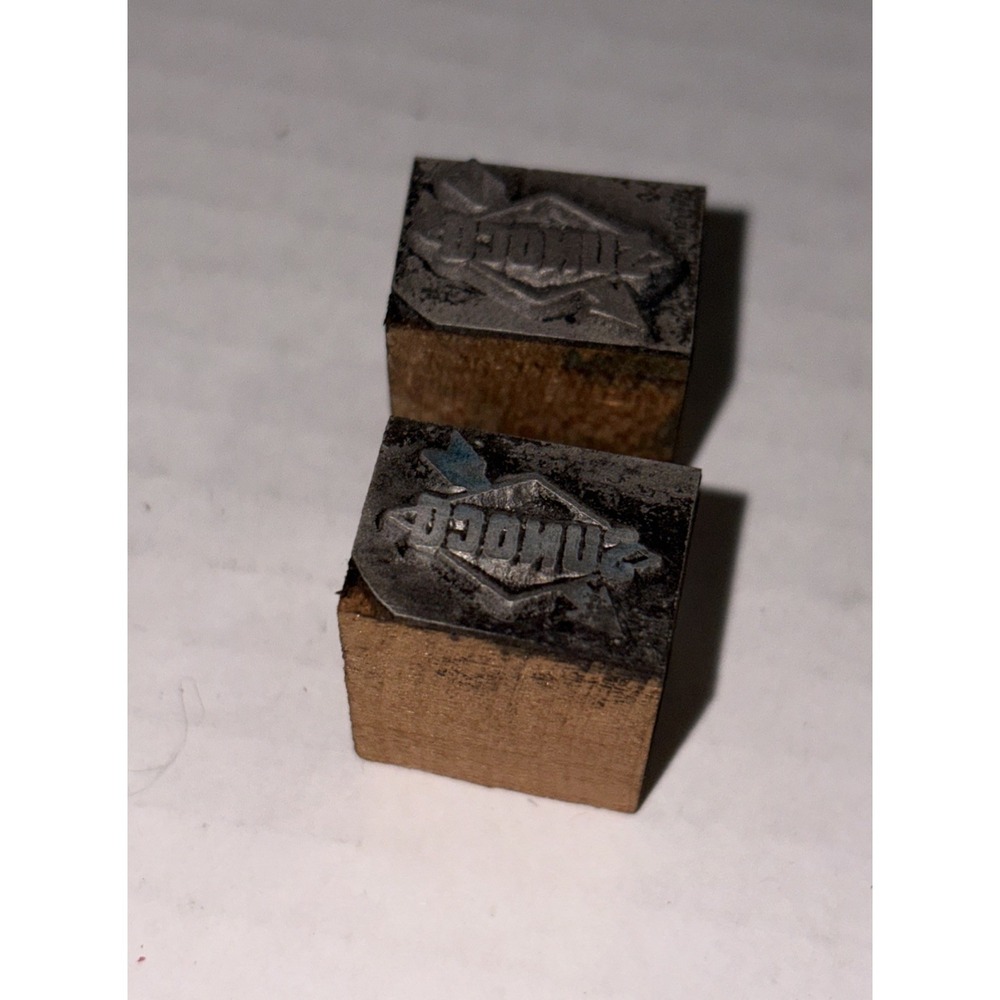 Vintage Printing Letterpress Printers Block Sunoco Gas Oil Logo - Picture 1 of 4